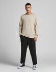 Jack & Jones Knit Crew Neck Sweatshirt, Oatmeal product photo View 02 S