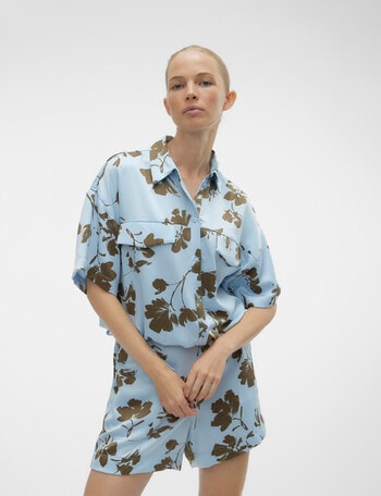 Vero Moda Lillian Freja Short Sleeve Shirt, Dutch Canal product photo