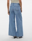 Vero Moda Annet Wide Leg Denim Jean, Medium Blue product photo View 02 S