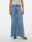 Vero Moda Annet Wide Leg Denim Jean, Medium Blue product photo View 03 S