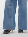 Vero Moda Annet Wide Leg Denim Jean, Medium Blue product photo View 04 S