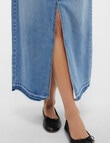 Vero Moda Zayla Long Denim Skirt, Medium Blue product photo View 04 S