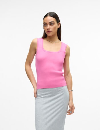 Vero Moda Fiji Sleeveless U-Neck Top, Pink Cosmos product photo