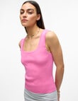 Vero Moda Fiji Sleeveless U-Neck Top, Pink Cosmos product photo View 04 S