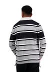 Canterbury Stripe Yarn Dye Long Sleeves Rugby T-Shirt, Grey product photo View 02 S