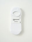 Mazzoni No Show Socks, 3-Pack, White product photo View 02 S