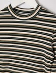 Switch Stripe Long Sleeve Rib Tee, Khaki product photo View 02 S