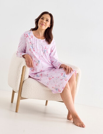 Ruby & Bloom Flan Nightie, Pink Bouquet, 10-26 product photo
