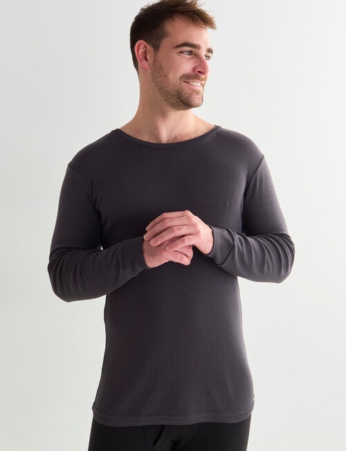 Superfit Polyester EcoVero Long Sleeve Crew Top, Grey product photo