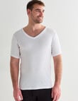 Superfit Polyester Ecovero Short Sleeve V-Neck Top, White product photo