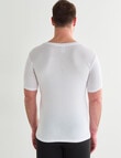 Superfit Polyester Ecovero Short Sleeve V-Neck Top, White product photo View 02 S