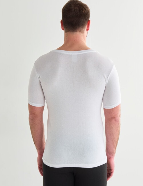 Superfit Polyester Ecovero Short Sleeve V-Neck Top, White product photo View 02 L