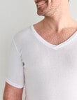 Superfit Polyester Ecovero Short Sleeve V-Neck Top, White product photo View 04 S