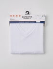 Superfit Polyester Ecovero Short Sleeve V-Neck Top, White product photo View 05 S