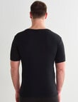 Superfit Polyester Ecovero Short Sleeve Crew Top, Black product photo View 02 S