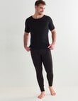 Superfit Polyester Ecovero Short Sleeve Crew Top, Black product photo View 03 S