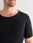 Superfit Polyester Ecovero Short Sleeve Crew Top, Black product photo View 04 S