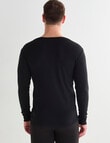 Superfit Polyester Eco Vero Long Sleeve Crew Top, Black product photo View 02 S