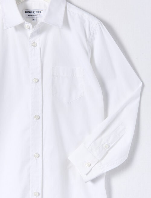 High Street Formal Long Sleeve Shirt, White product photo View 03 L