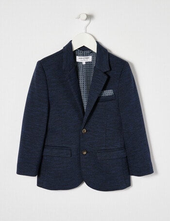 High Street Knit Blazer, Navy product photo