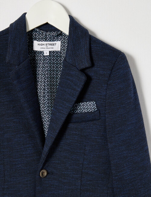 High Street Knit Blazer, Navy product photo View 02 L