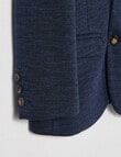 High Street Knit Blazer, Navy product photo View 03 S