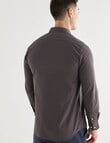 L+L Oxford Garment Dyed Washed Long Sleeve Shirt, Black product photo View 02 S