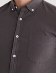 L+L Oxford Garment Dyed Washed Long Sleeve Shirt, Black product photo View 04 S