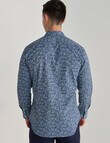 L+L Grace Floral Printed Stretch Shirt, Navy product photo View 02 S