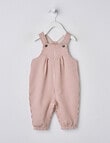 Teeny Weeny Striped Overall, Elsie Pink & Warm White product photo