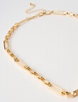 Whistle Accessories Figaro Link Chain Necklace, Imitation Gold product photo View 02 S