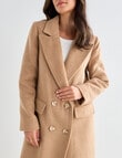 Whistle Double Breasted Coat, Light Camel product photo View 04 S
