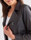 Ella J Zip Detail Jacket, Peat product photo View 04 S