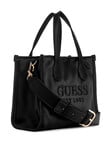 Guess Silvana 2-Compartment Mini Satin Tote Bag, Black product photo View 03 S