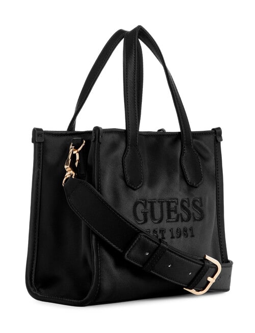 Guess Silvana 2-Compartment Mini Satin Tote Bag, Black product photo View 03 L