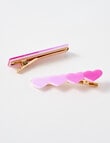 Mac & Ellie Ombre Heart Clip, 2-Pack, Wisteria product photo View 02 S