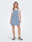 ONLY Linn Spencer Denim Cargo Dress, Medium Blue product photo View 03 S