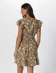 ONLY Sabrina Floral Cap Sleeve V-Neck Dress, Palm product photo View 02 S