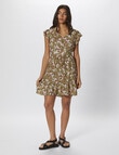 ONLY Sabrina Floral Cap Sleeve V-Neck Dress, Palm product photo View 04 S