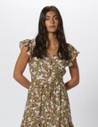 ONLY Sabrina Floral Cap Sleeve V-Neck Dress, Palm product photo View 05 S