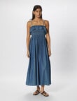 ONLY Trista Bea Sleeveless Long Denim Dress, Medium Blue product photo