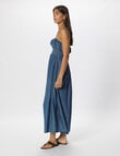 ONLY Trista Bea Sleeveless Long Denim Dress, Medium Blue product photo View 03 S