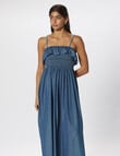 ONLY Trista Bea Sleeveless Long Denim Dress, Medium Blue product photo View 05 S