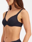 Berlei Barely There Lace Tshirt Bra, Navy, A-E product photo View 02 S