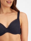 Berlei Barely There Lace Tshirt Bra, Navy, A-E product photo View 06 S