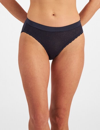 Berlei Barely There Lace Bikini Brief, Navy, 8-20 product photo