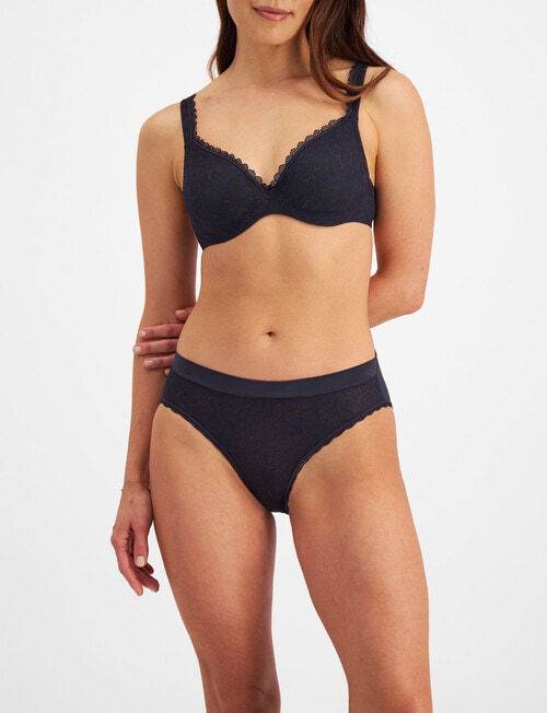 Berlei Barely There Lace Bikini Brief, Navy, 8-20 product photo View 04 L