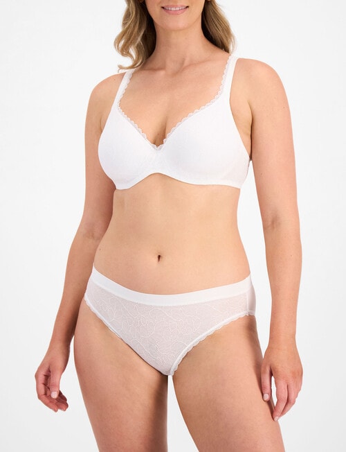 Berlei Barely There Lace Bikini Brief, White, 8-20 product photo View 04 L