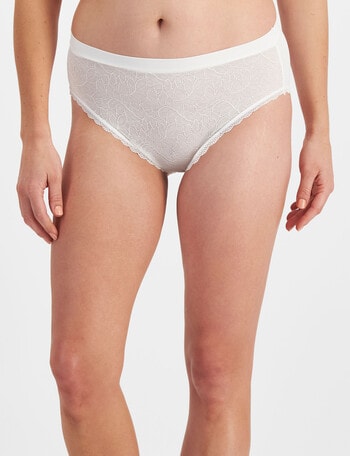 Berlei Barely There Lace Full Brief, White, 8-20 product photo