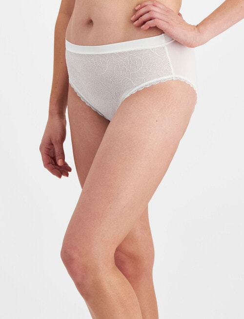 Berlei Barely There Lace Full Brief, White, 8-20 product photo View 02 L